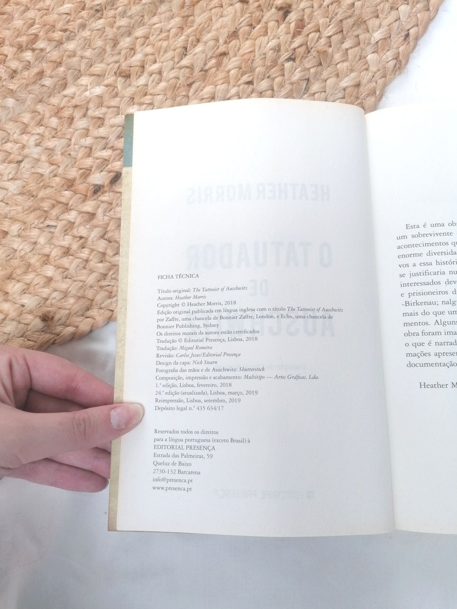 Livro: O Tatuador de Auschwitz"