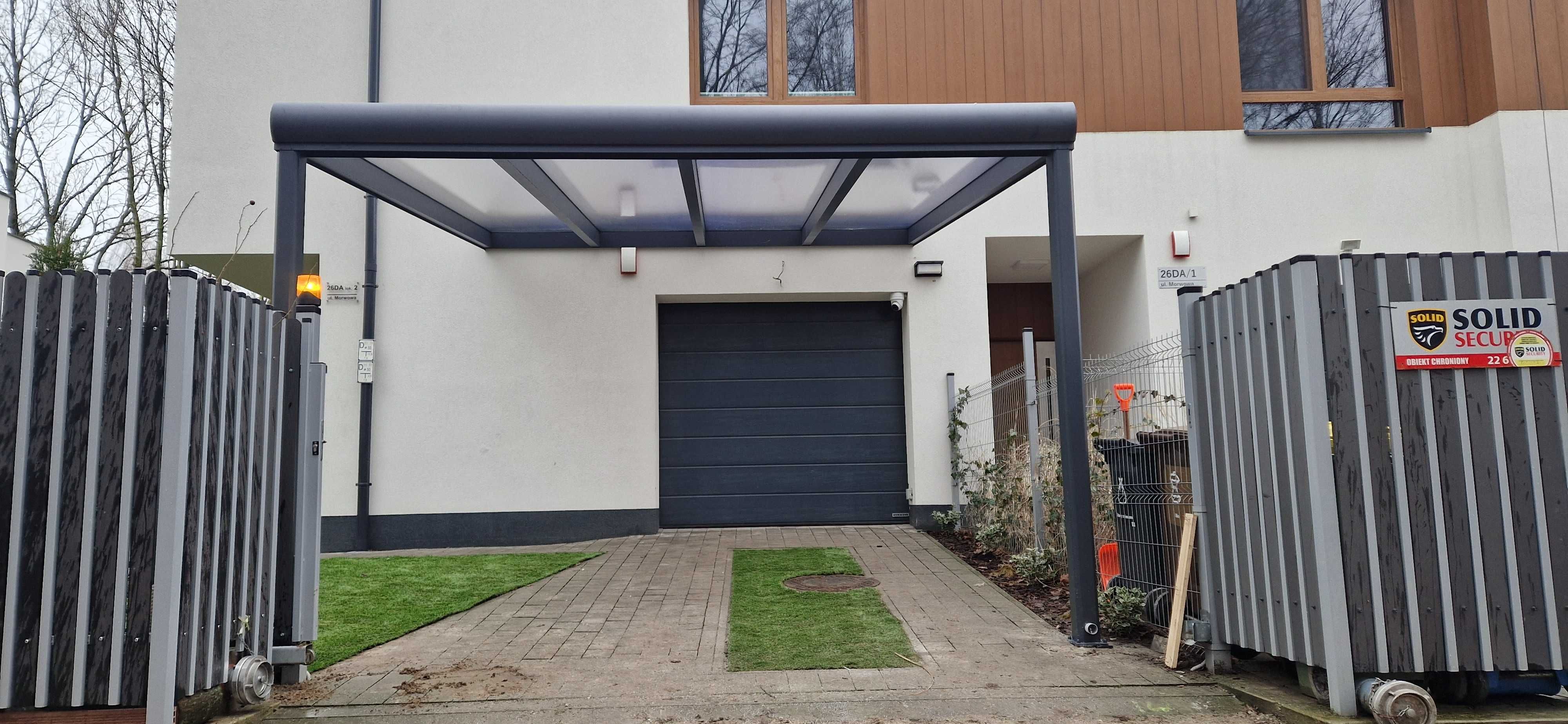 Zadaszenie/pergola/carport z alu z dachem z poliwęglanu lub szkła