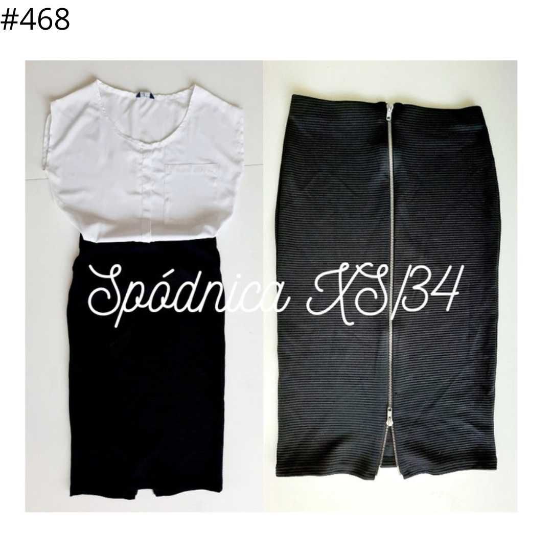Spódnica XS/34 prążek z suwakiem, z regulowanym rozporkiem #468
