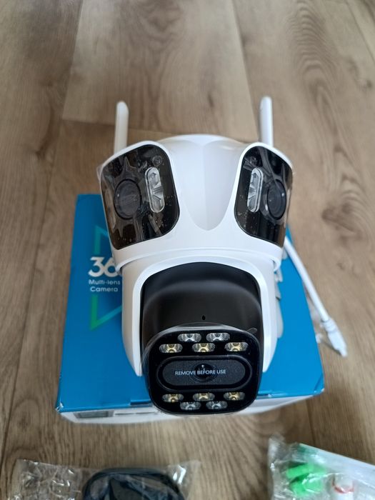 Kamera zewnętrzna obrotowa WiFi 3 obiektywy 6K, 8 x zoom. Wysyłka