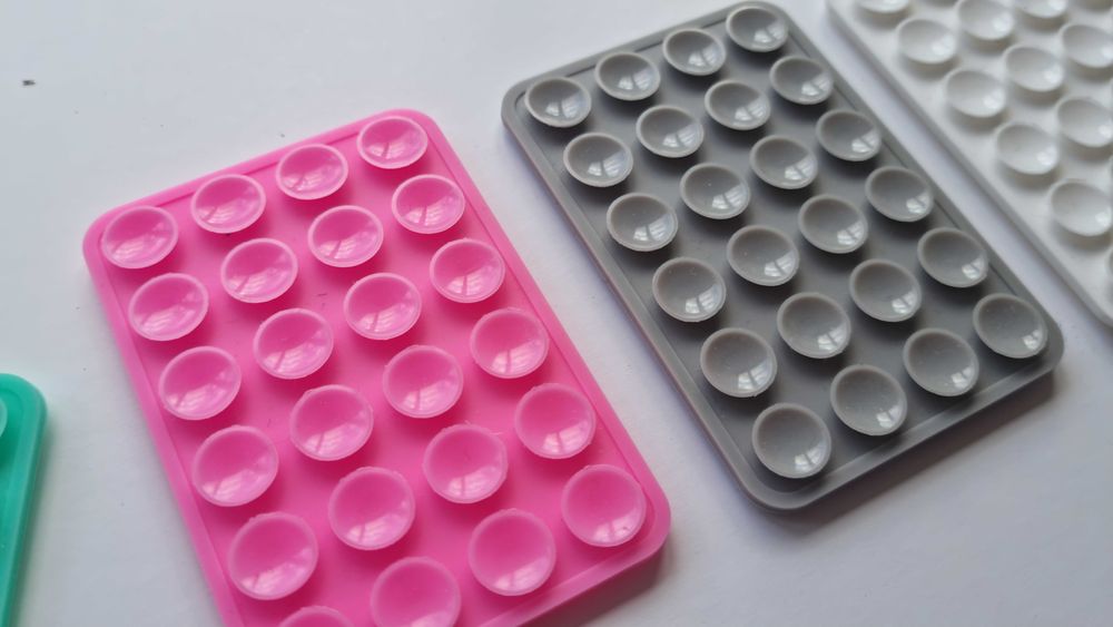 Pack de 7 Suportes de Ventosa em Silicone para Telemóvel