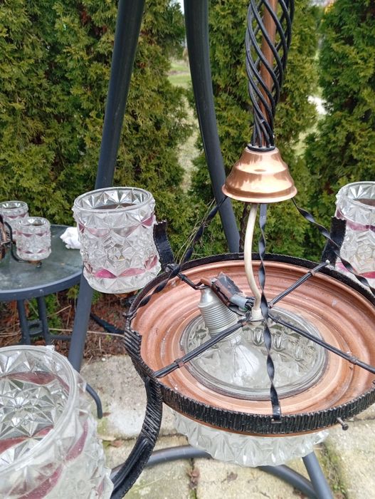 Żyrandol + kinkiet PRL