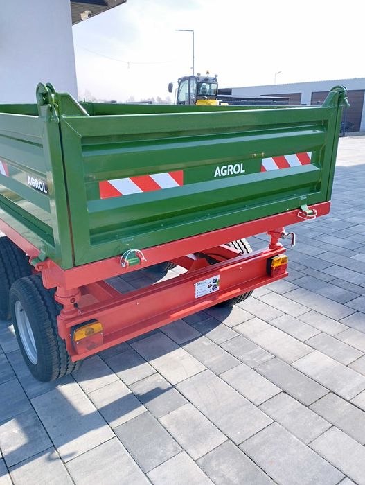 Rolnicza Przyczepa Dwuosiowa 2,5T Kiprowanie na 3 Strony Dowóz