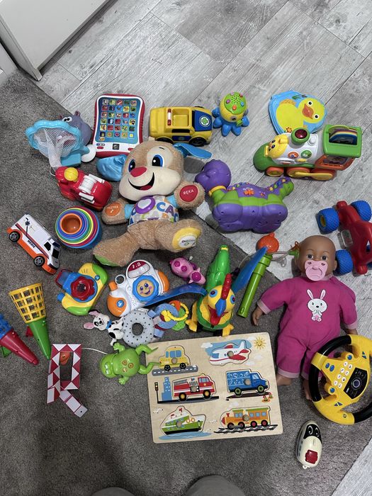 Duży zestaw zabawek uczniaczek aparat smyk lalka