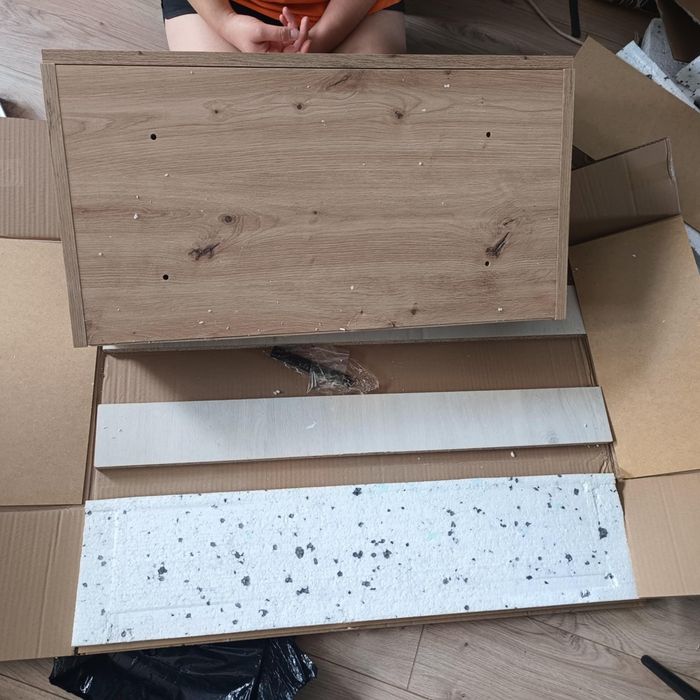 Toaletka wisząca, dąb artisan