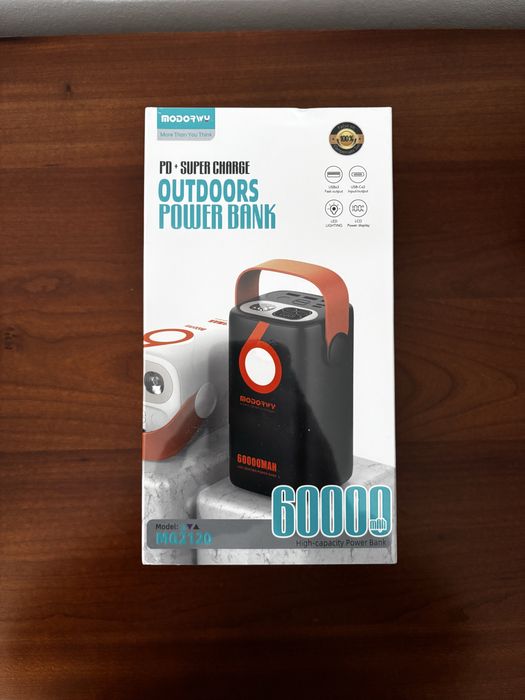 MEGA PowerBank 60000mAh com Laterna e Pega NOVA