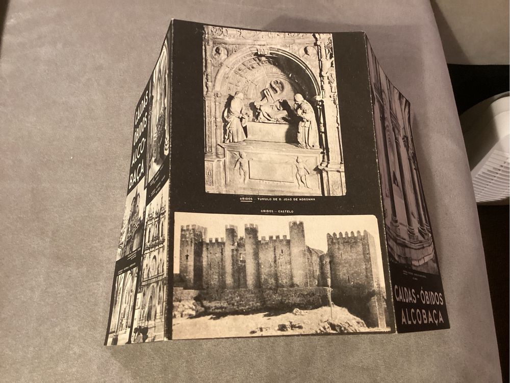 Livro Brochura desdobrável Caldas - Óbidos - Alcobaça. SNI - 1948