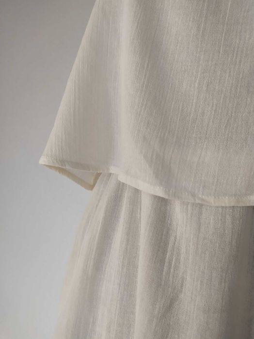 Esmara Sukienka maxi Biała Kremowa Na ramiączkach Hippie Boh 40