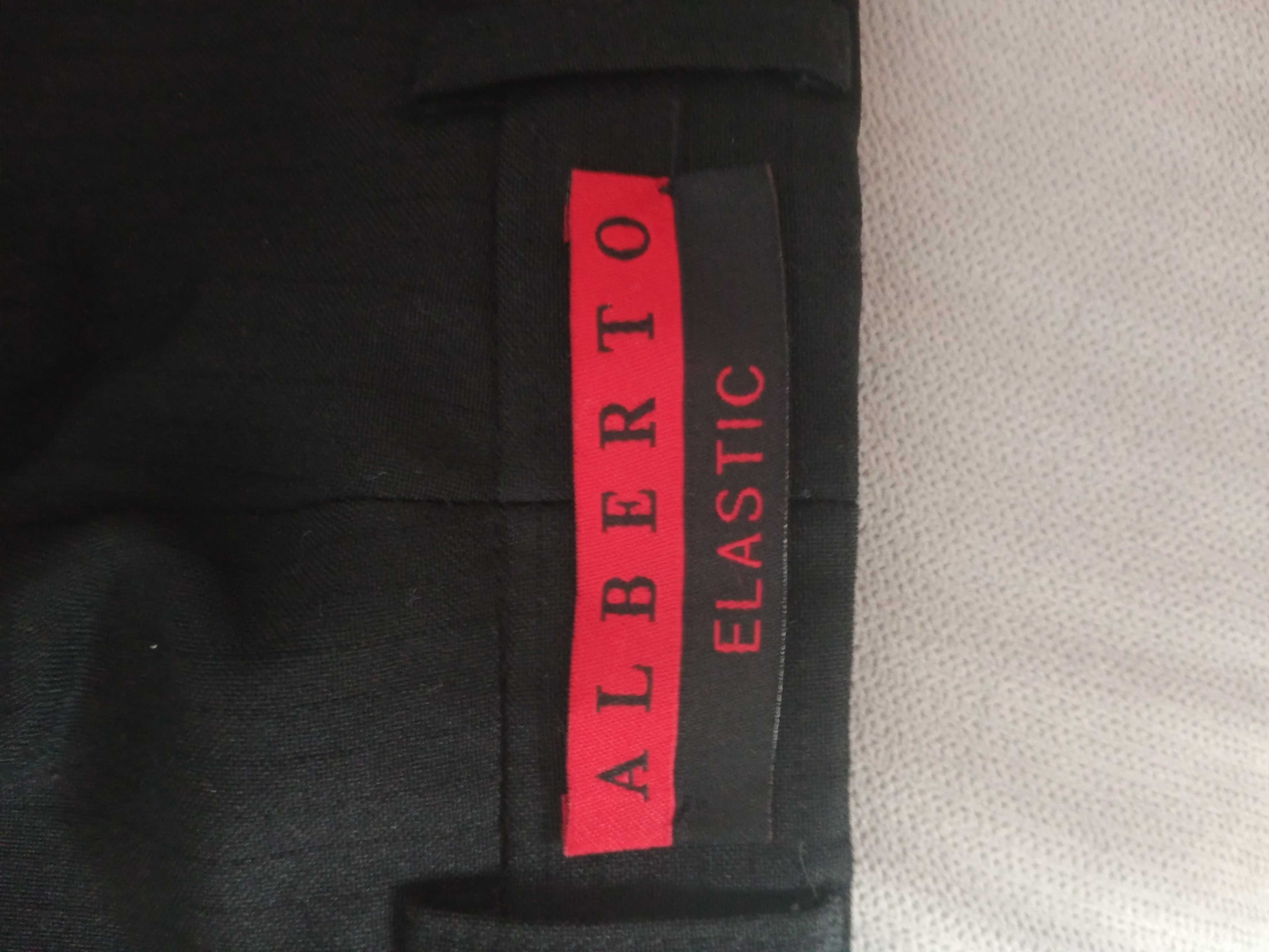 Spodnie garniturowe włoskie marka Alberto nowe pas 74 cm długość 112
