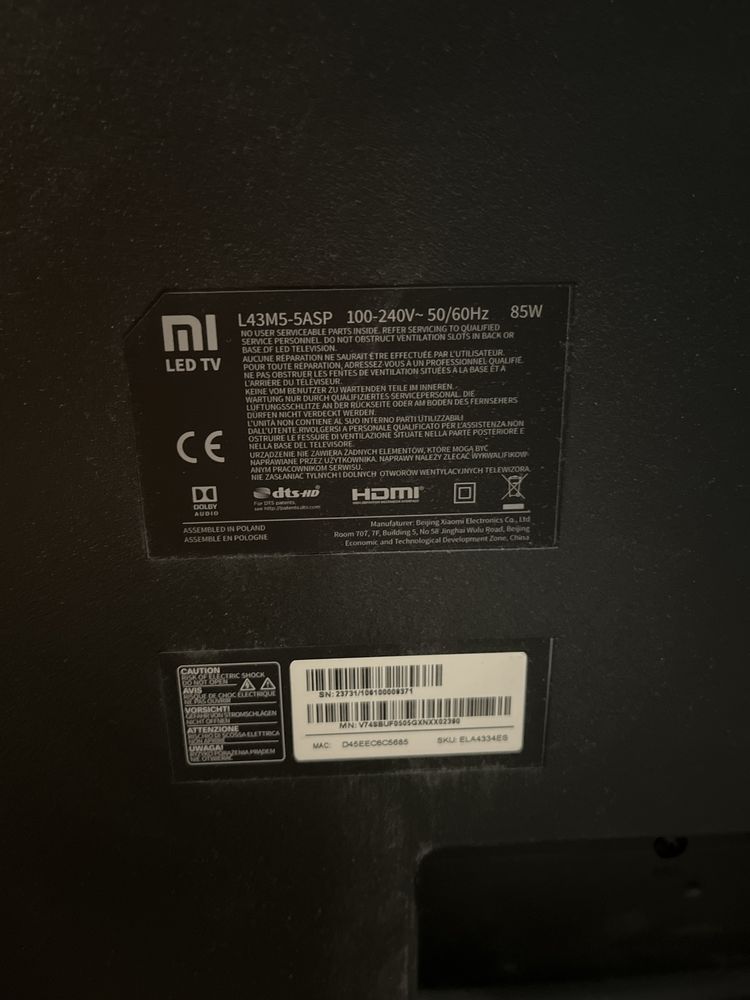 Telewizor Led Mi Tv L43M5-5ASP 43 cale