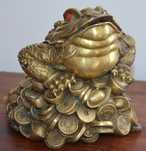 Sapo Feng-Shui em metal pesado