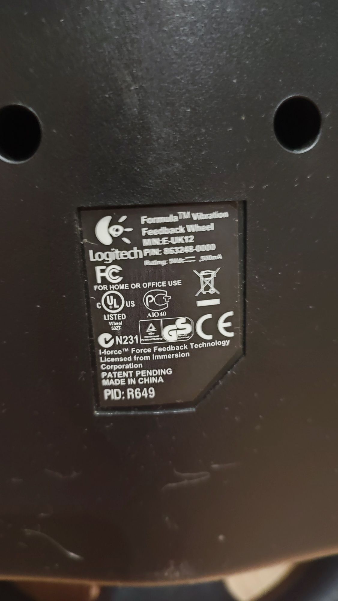 Logitech Formula Vibration Feedback wheel