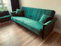 RATY zestaw skandynawski sofa fotel wersalka rozkładana łóżko kanapa