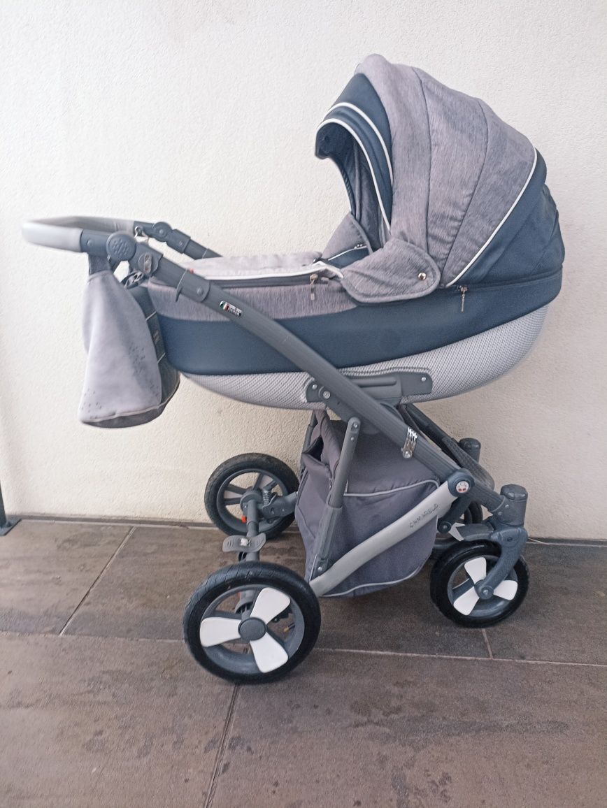 Wózek 3/1 camarelo canillo z fotelikiem cybex