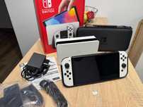 Nintendo Switch OLED | ZESTAW Karta Etui Szkło Case | IDEALNY JAK NOWY