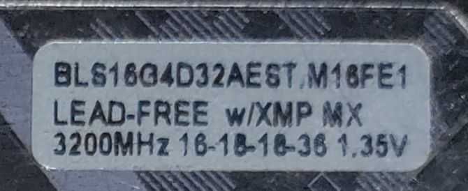 Crucial Ballistix 32gb 2x16Gb DDR4 3200 Gaming Memory RAM новая память