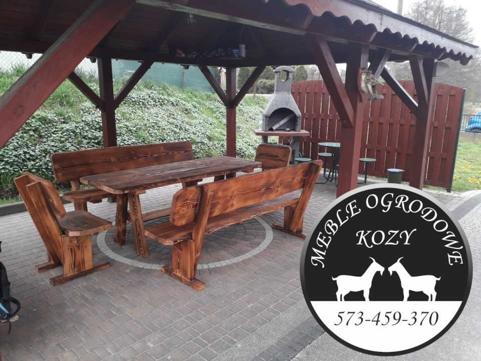 NOWY CENNIK Meble ogrodowe drewniane góralskie. Lite drewno ławka stół