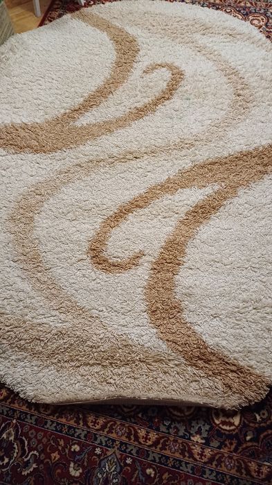 Ковер овальный с высоким ворсом Б/у 140×90смТорг