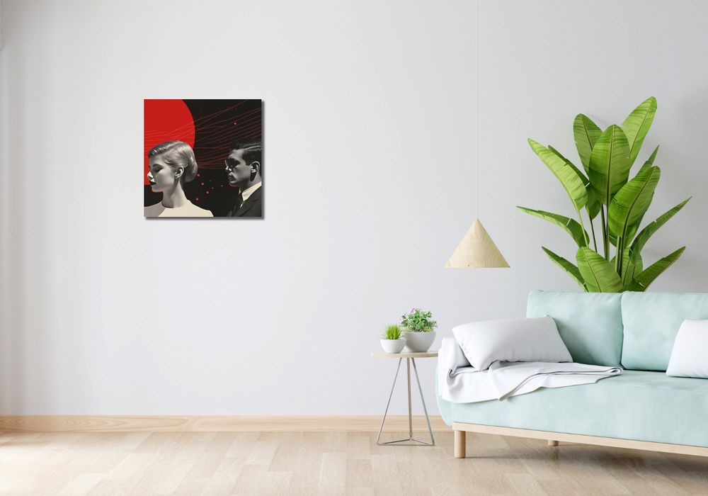 Obraz 50x50cm Futurystyczne Retro Szykany