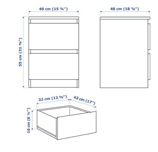 Mesinha / mesa  cabeceira com 2 gavetas carvalho claro como nova