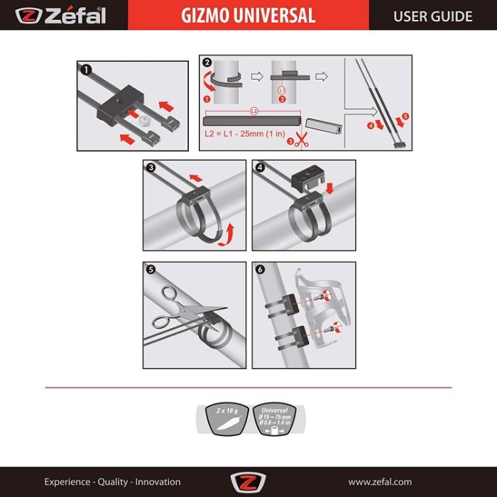 zéfal suporte garrafa universal BTT NOVO