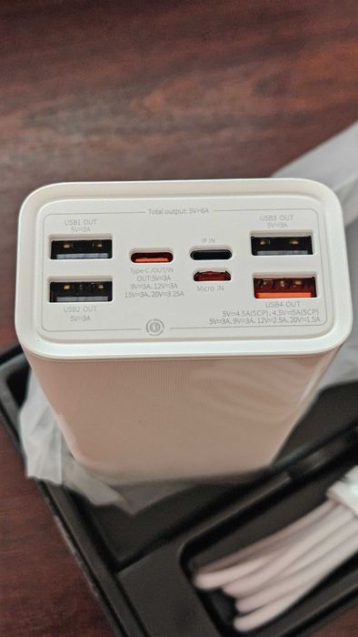 Павербанк Baseus 65W Power Bank 30000mAh PD Quick Charge White Білий