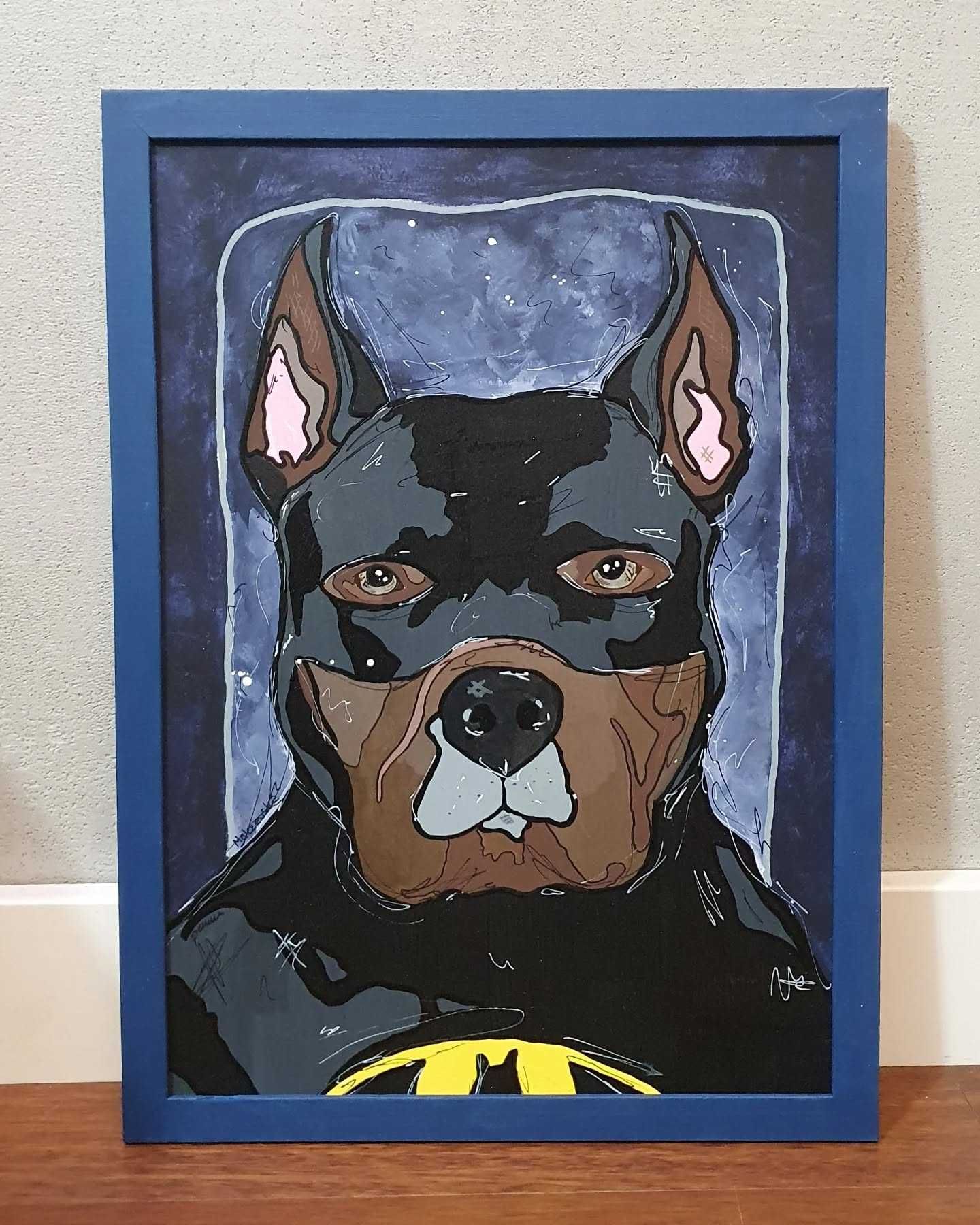 PIES BATMAN A3 (Cane Corso) handmade plakat obraz grafika