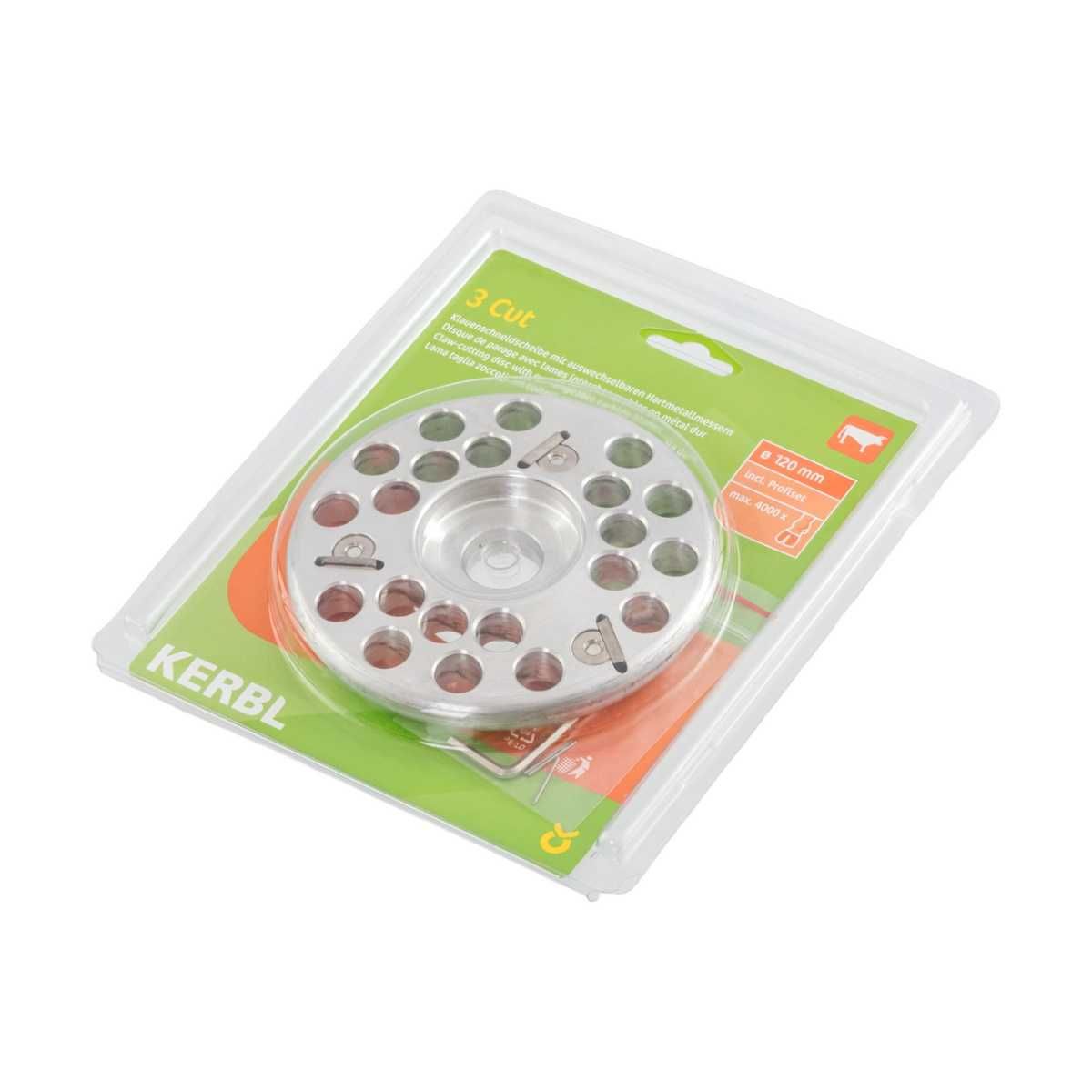 Tarcza do korekcji racic Profi, 3 wymienne ostrza, śr. 120 mm, Kerbl