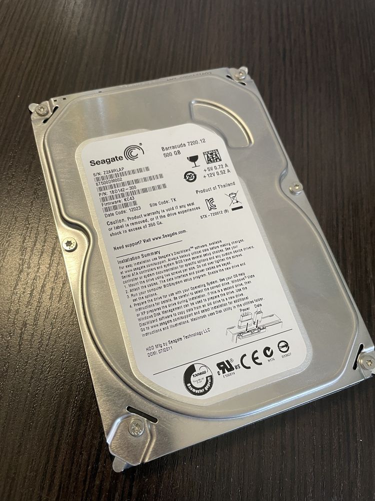 Dysk Twardy Seagate Barracuda 7200.12 500GB