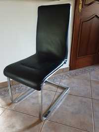 Krzeslo 2 szt metalowy chromowany stelaż