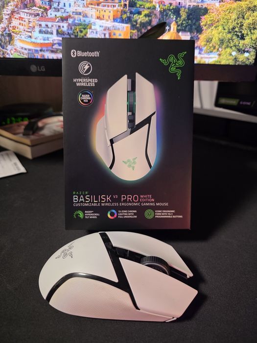 Mysz bezprzewodowa. Razer Basilisk V3 Pro White Edition. Gwarancja. Ch