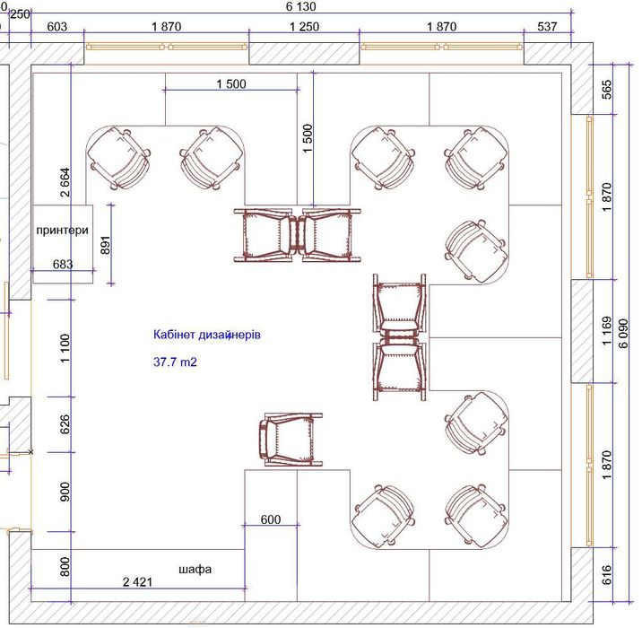 Офісні кутові столи 1500х1500 мм