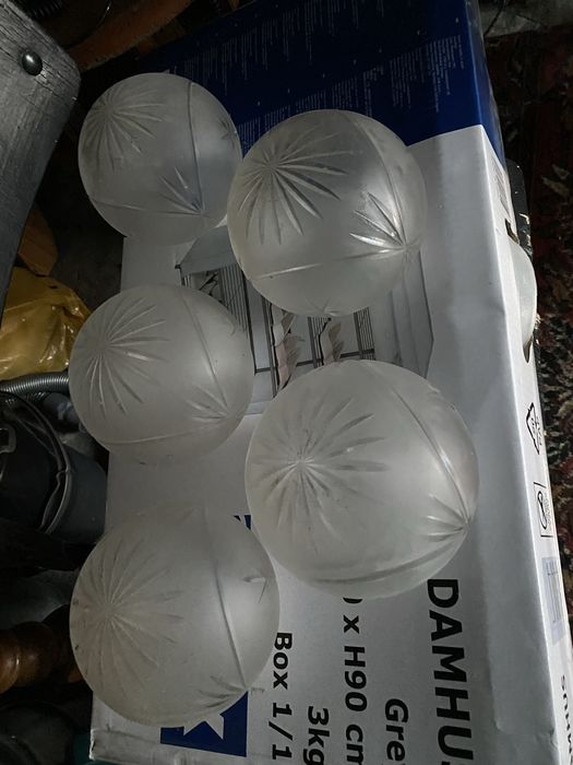 5 kryształowych kloszy