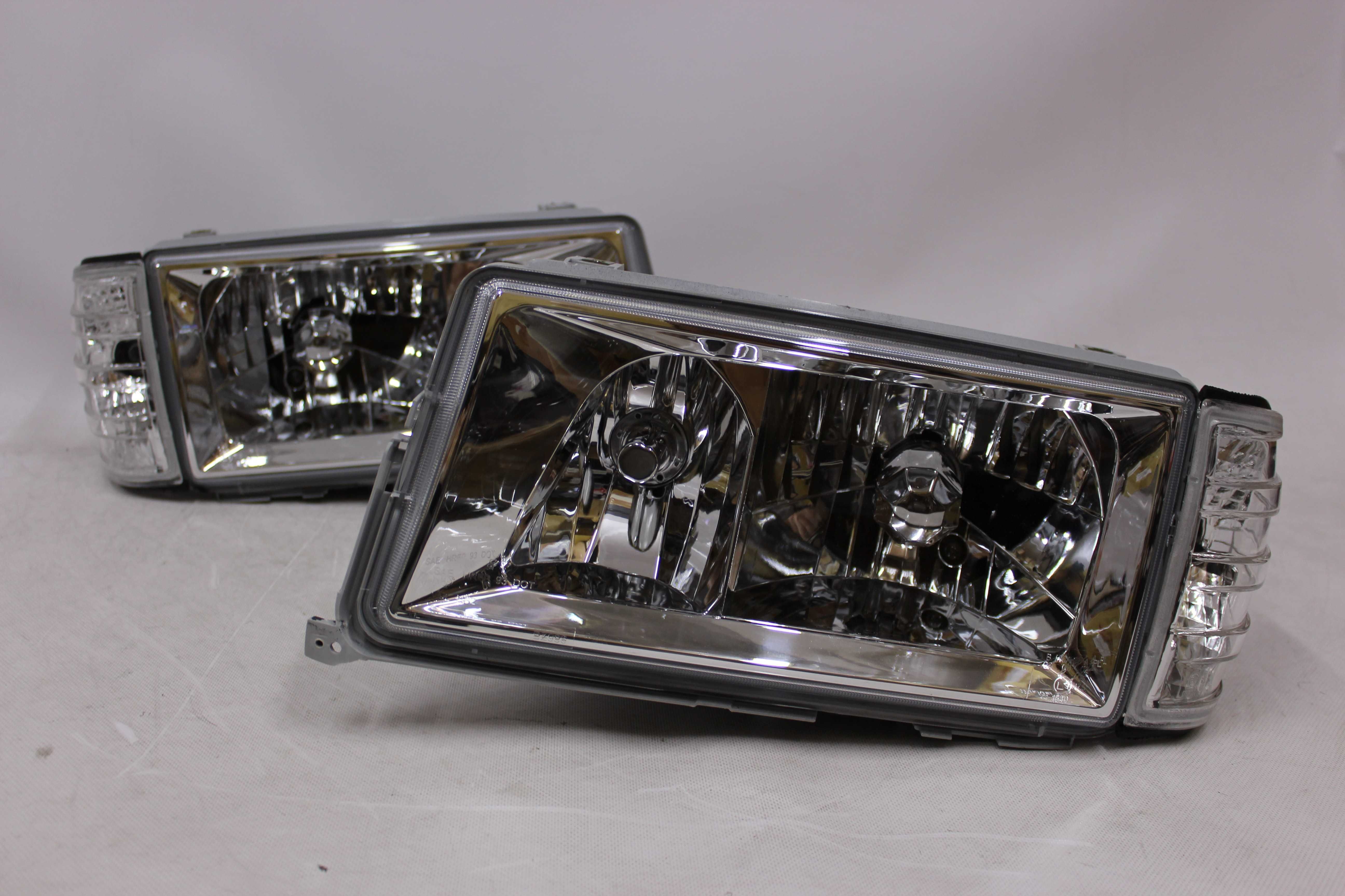 Lampy reflektory przednie przód MERCEDES W201 W190 r.82-93 Chrom IGŁA