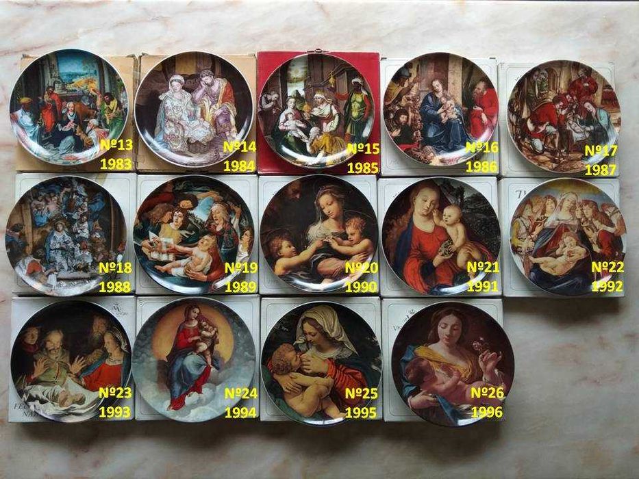 Pratos Natal Vista Alegre - seguidos do 13 ao 26 - total  14 pratos