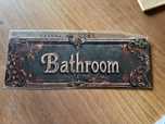 Tabliczka aluminiowa Bathroom retro vintage