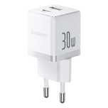 Ładowarka sieciowa Baseus Palm 30W USB-C USB-A - biała