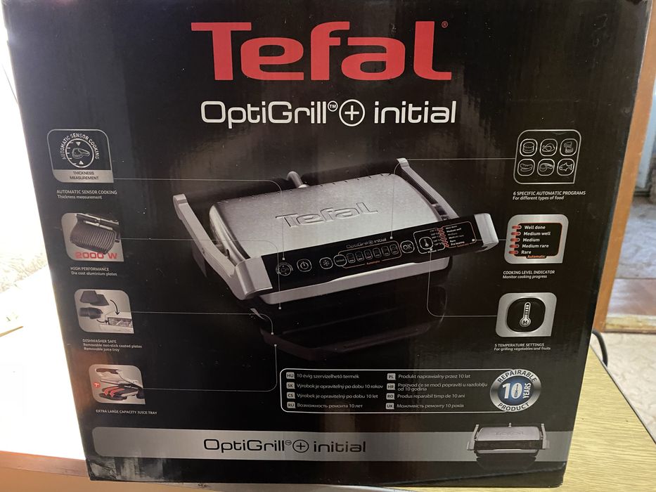 Гриль електричный Tefal GC706D34 Optigrill+Initial
