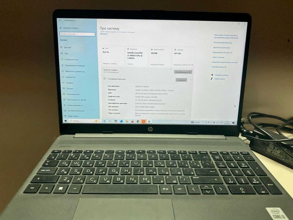 Ноутбук HP 15,6/ Intel Core i3-1005G1 1,2ghz на гарантії