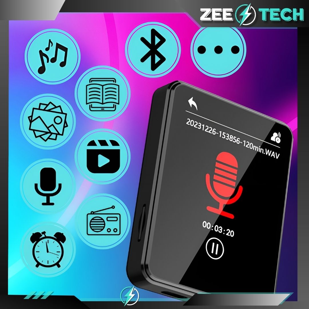 Odtwarzacz Mp3 Mp4 32Gb Bluetooth Głośnik  Radio Dyktafon Słuchawki