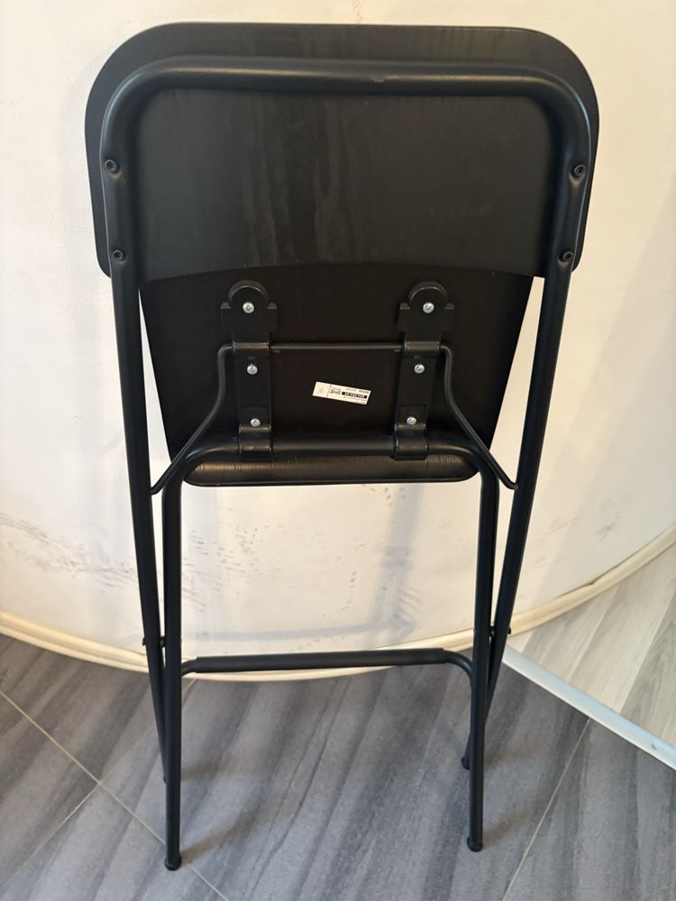 Krzesło wysokie barowe hoker ikea czarne rozkładane