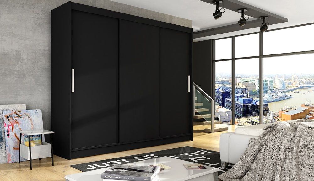 Szafa Przesuwna Garderoba BOSTON 2 250cm LED 4 Kolory DOSTAWA 10 dni