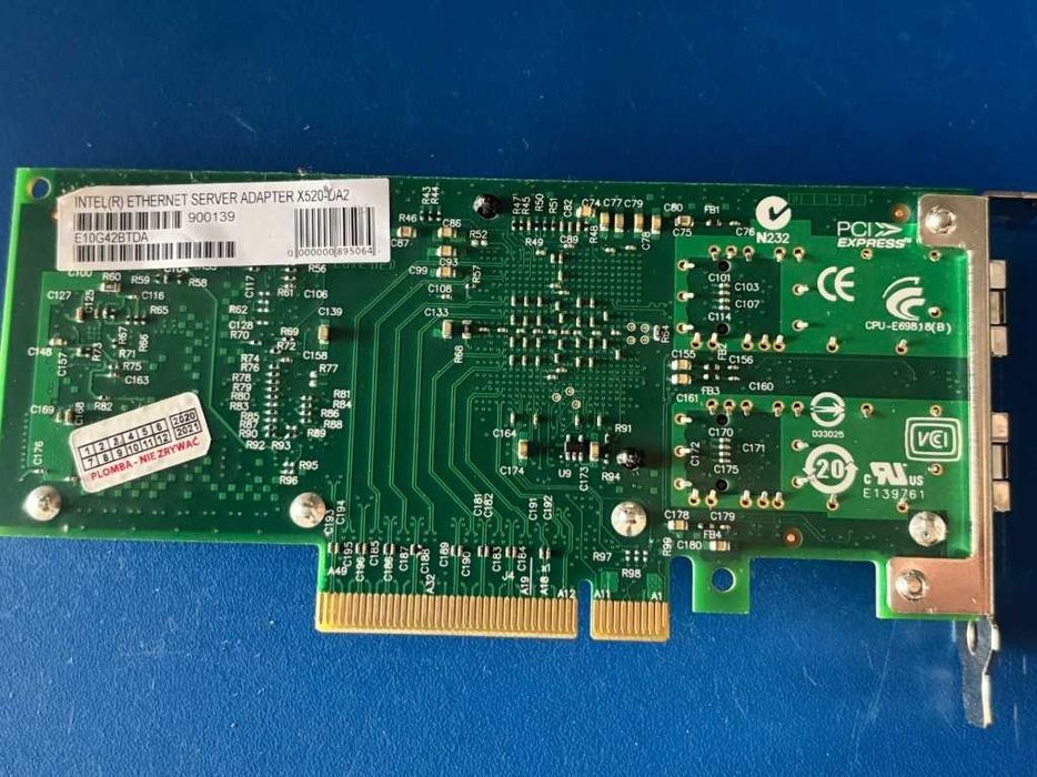 Karta sieciowa Intel X520-DA2 E10G42BTDA  2x SFP+ 10Gb/s PCIe