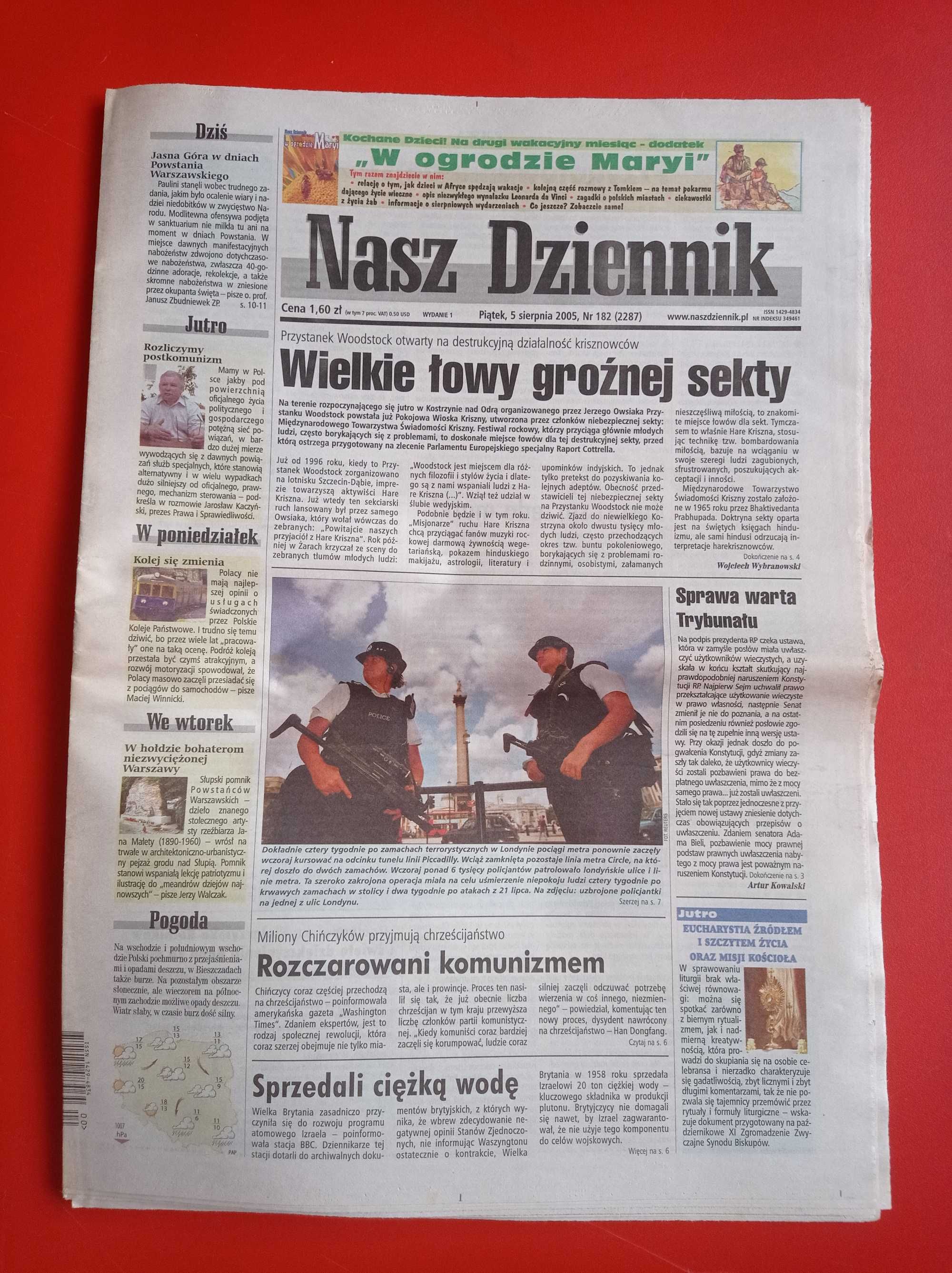 Nasz Dziennik, nr 182/2005, 5 sierpnia 2005