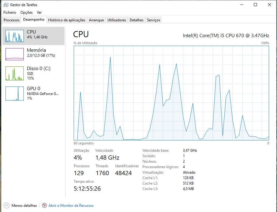 Motherboard Asus com CPU i5 3.5 GHz e RAM DDR3 12GB 1333 MHz
