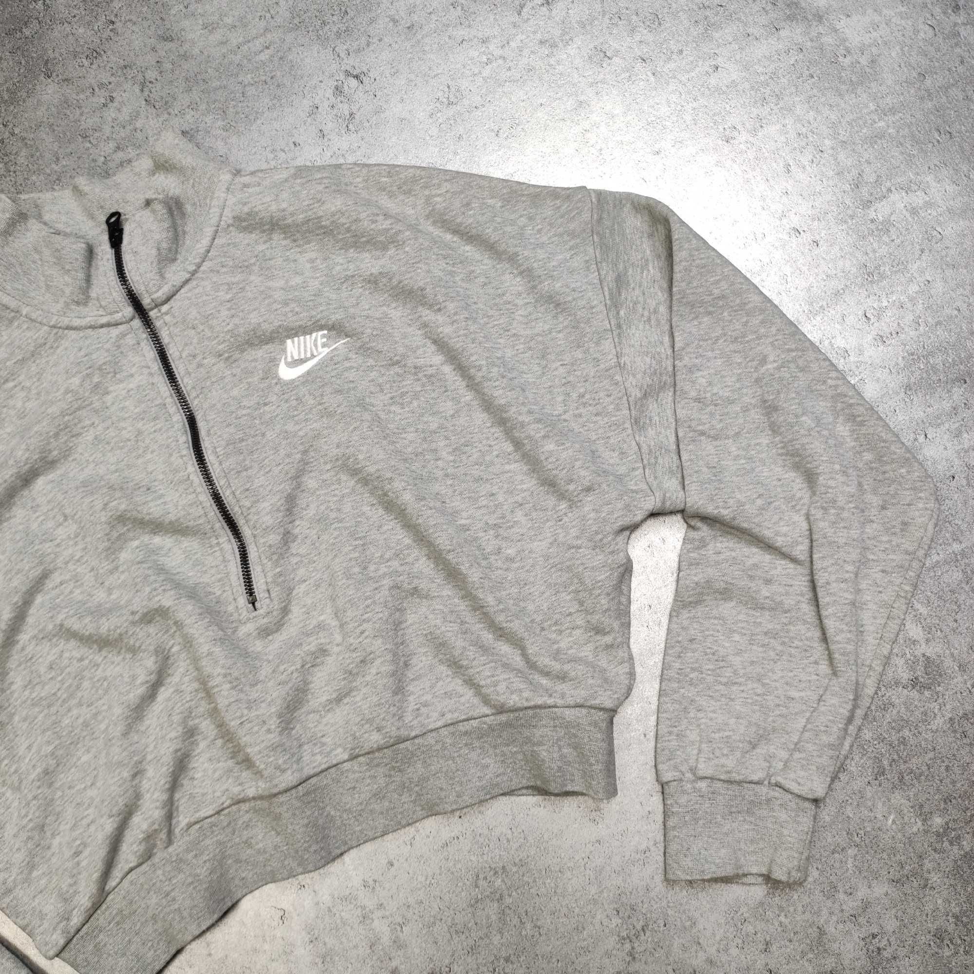 DAMSKA bluza PREMIUM Crop Krótka Szeroka Nietoperz Suwak Nike Bawełna