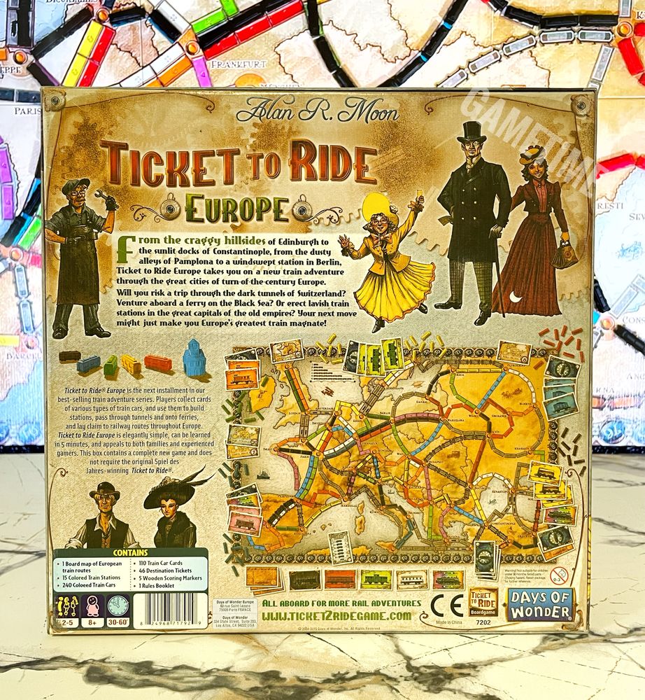 Билет на Поезд Европа Ticket to Ride Europe Квиток на Потяг Европа