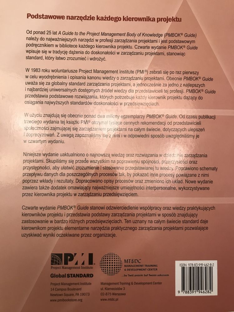 Ksiażka PMBOK Guide - Project Management