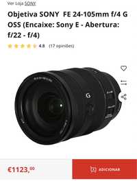 lente sony fe 24-105 usado mas muito novo com caixa