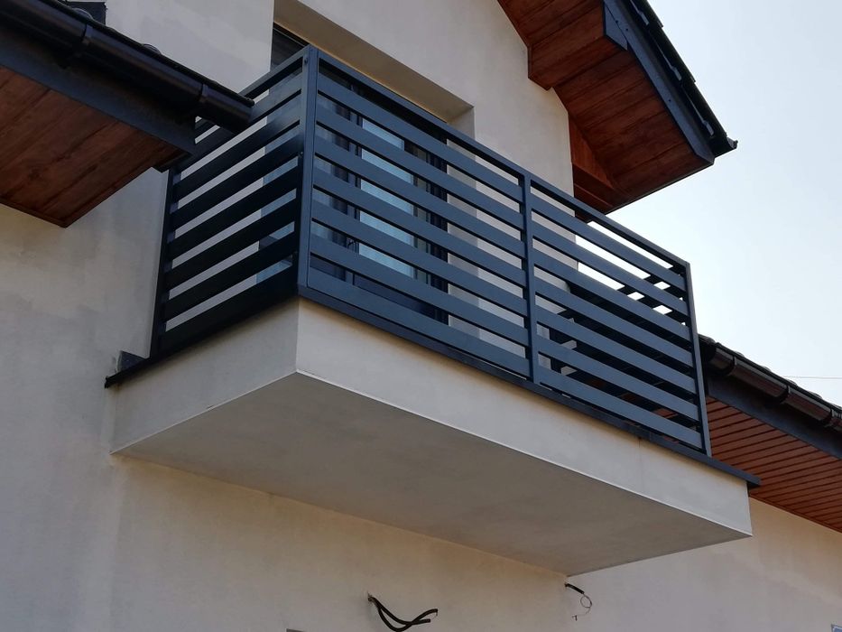 Balustrada balkonowa 80x20 ocynk malowany proszkowo